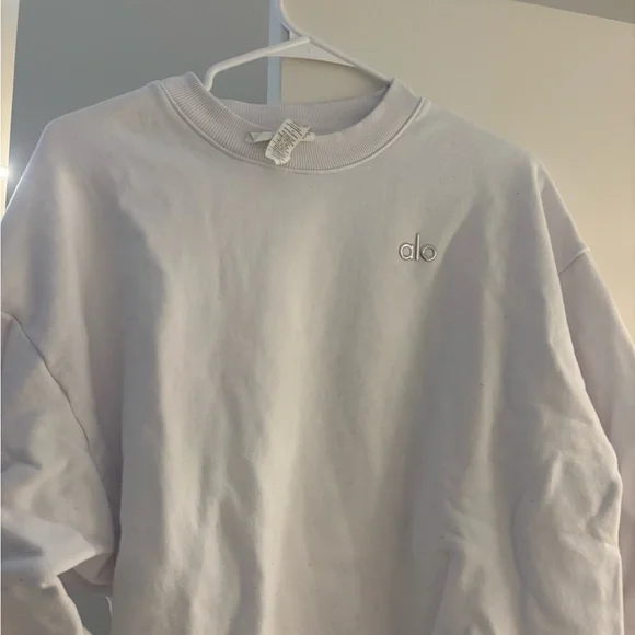 ALO Yoga Women's Classic White Hoodie - Picture 3 of 5